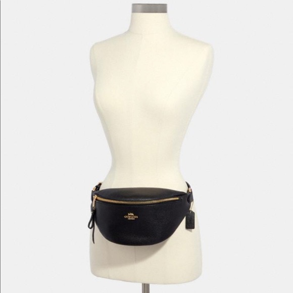 COACH Belt Bag / Fanny Pack Pebble Black - Picture 5 of 11